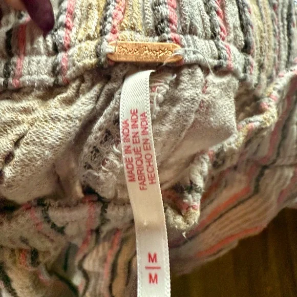 Free People Bohemian Day’s End Stripe Pants - Neutral Combo - Size Medium - Picture 4 of 5